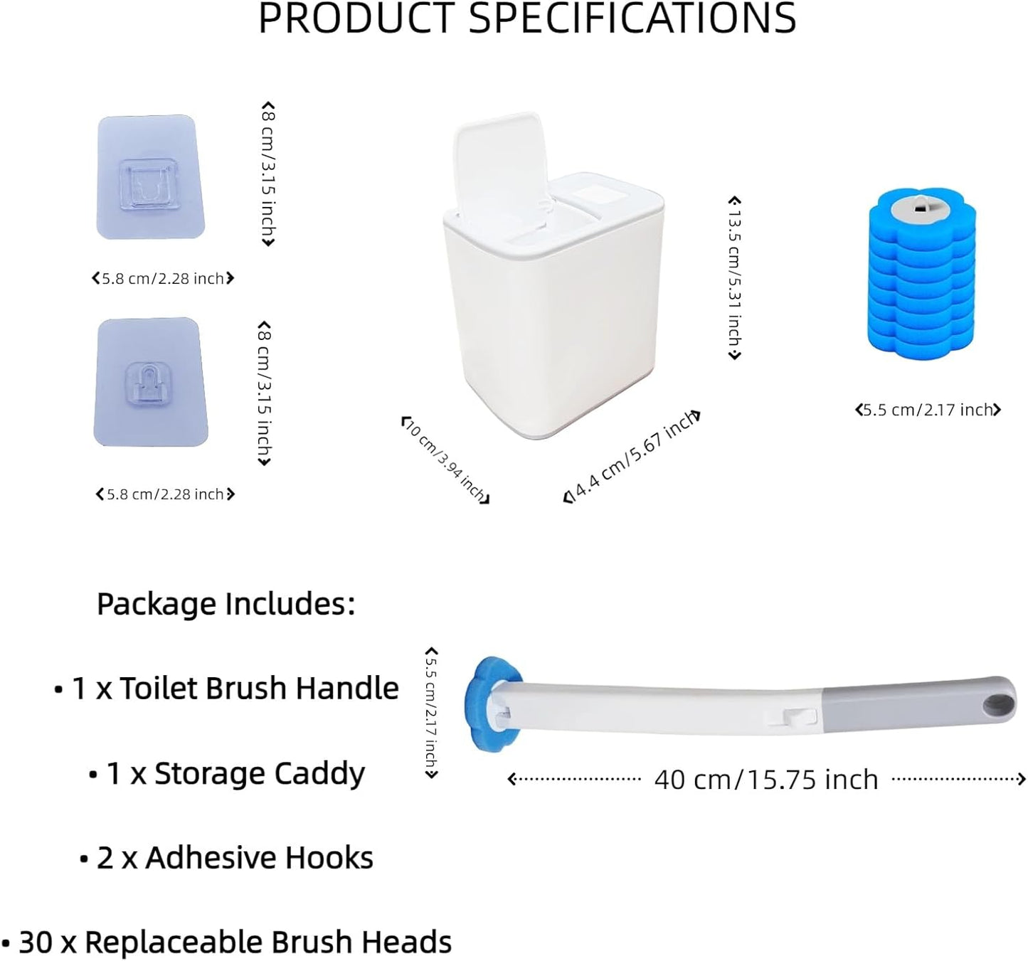HomeVerse™ Disposable Toilet Brush Set