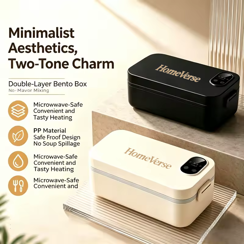 HomeVerse™ 900ml elektrische, beheizte Lunchbox mit LED-Display