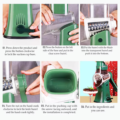 HomeVerse™ 3-in-1 Rotations-Käsereibe